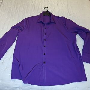 Purple Slim Fit Button Down Long Sleeve Dress Shirt for Men *NEW*